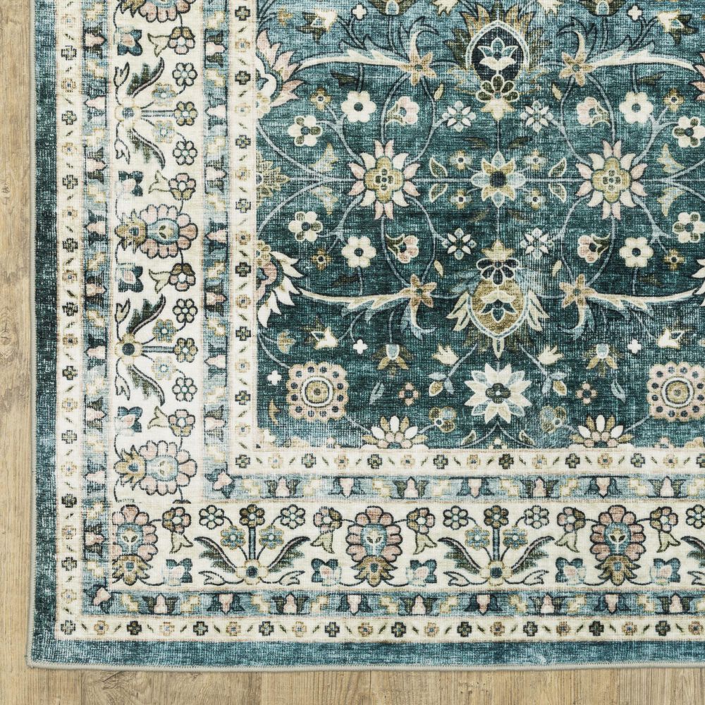 Oriental Weavers Sumter 5&#39; x 7&#39; Teal and Ivory Area Rug, , large