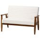 Baxton Studio Stratton Stationary Loveseat in Cream, , large