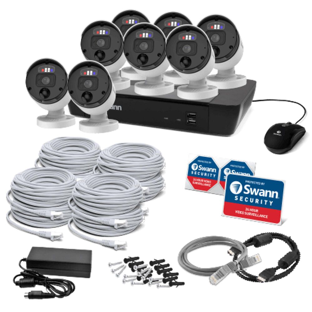 Swann 8 Camera 8 Channel 4K Ultra HD Pro Enforcer NVR Security System in White, , large