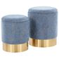 Lumisource Marla 2-Piece Nesting Ottoman Set in Blue, , large