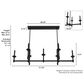 Hunter Briargrove 7-Light Linear Chandelier in Matte Black, , large
