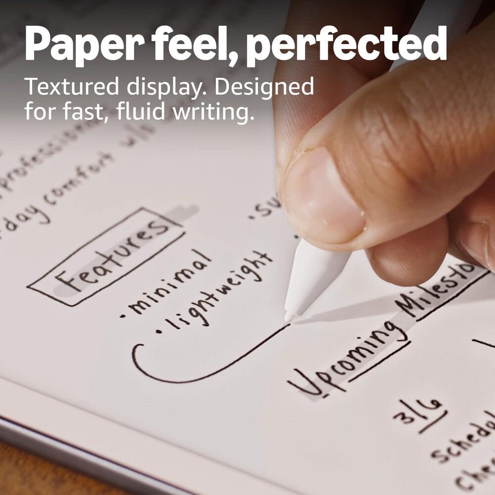 Amazon Kindle Scribe 64GB (newest model) - 11 paper-like display with front light - Thinner, lighter, faster - Write in notebooks, documents, and books. Includes Premium Pen in Graphite, , large