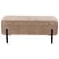 Lumisource Daniella Storage Bench with Brown Cushion in Black, , large
