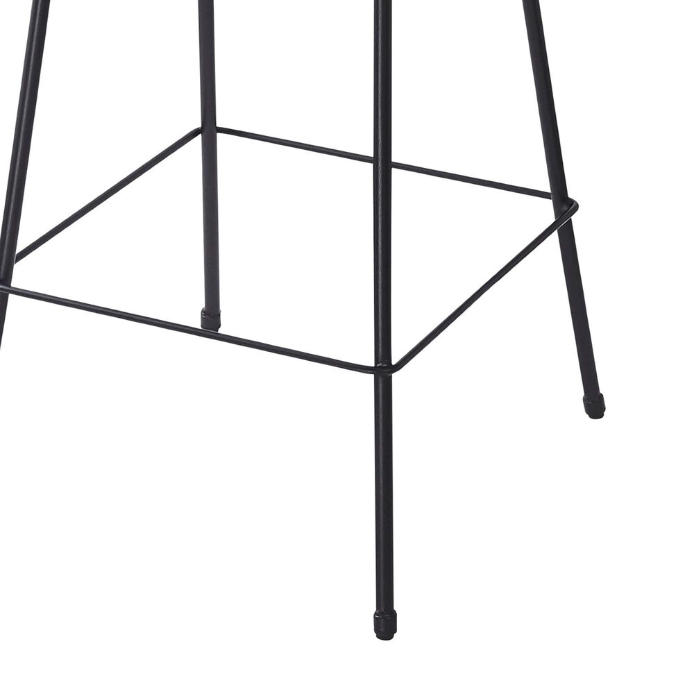 Hearth and Haven Ferrara Outdoor Faux Wicker Barstool in Teal (Set of 2), , large