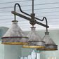 Golden Lighting Jasper 3-Light Linear Pendant in Antique Black and Weathered Gold, , large