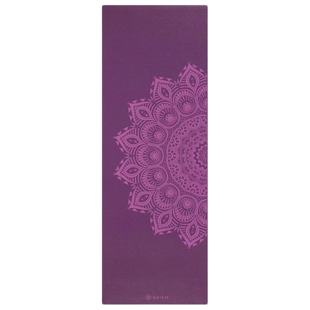 Download Gaiam 5mm Premium Print Yoga Mat In Purple Mandala Nebraska Furniture Mart