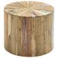 Maple and Jade Handmade Pinwheel Drum Accent End Table in Light Brown, , large