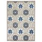 Nourison Aloha 5"3" x 7"5" Grey and Blue Indoor/Outdoor Area Rug, , large
