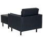 Linon Home Decor Wallis Accent Chair with Ottoman in Navy, , large