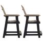 Ashley Fairen Trail Patio Counter Stool in Driftwood and Black (Set of 2), , large