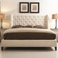 Bernhardt Maxime King Upholstered Wing Panel Bed in Cream, , large