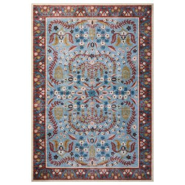 Loloi Canopy Edie Red and Blue 5" Round Area Rug, , large