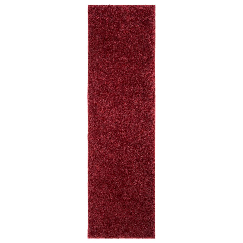 Safavieh August Shag 2"3" x 6" Burgundy Runner, , large