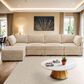 HOMLUX 5-Piece Mod Sectional with Ottoman in Beige, , large