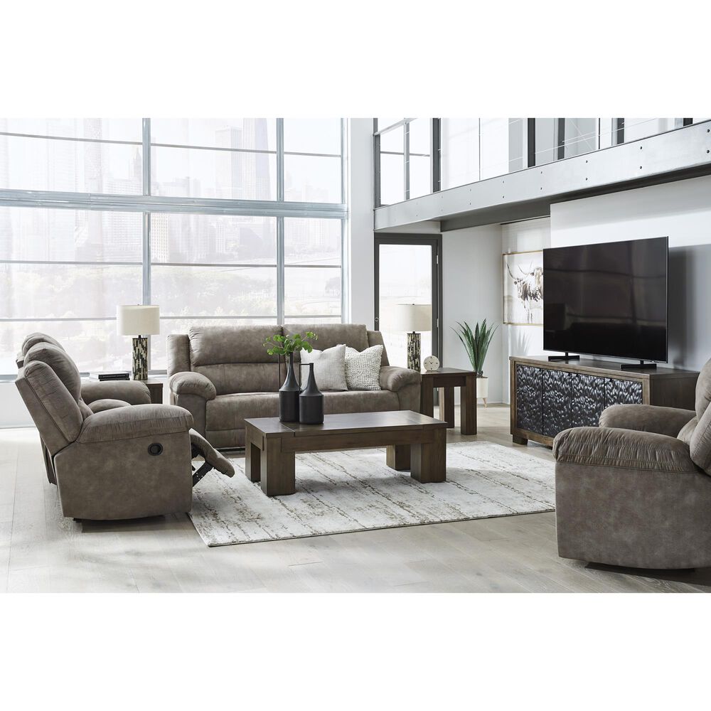 Ashley Laresview Manual Zero Wall Wide Seat Recliner in Fossil, , large