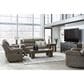 Ashley Laresview Manual Zero Wall Wide Seat Recliner in Fossil, , large