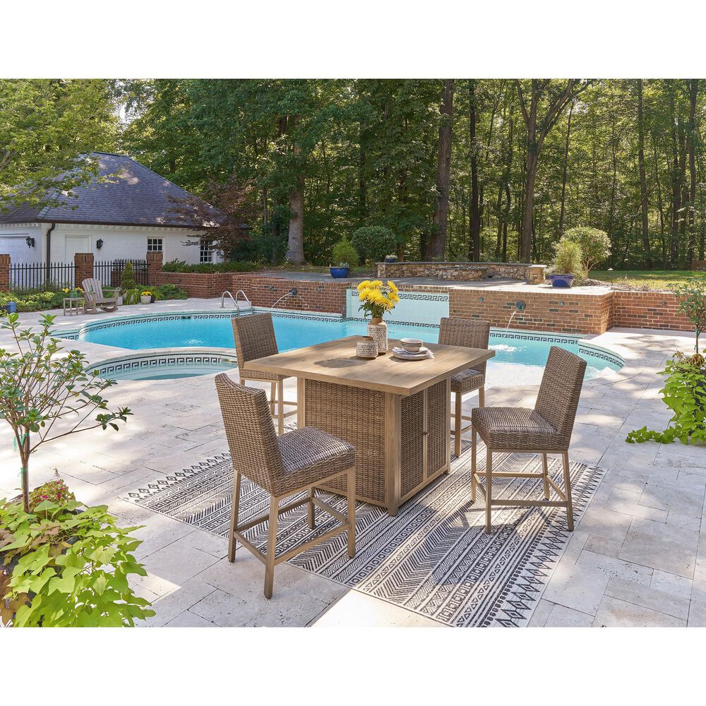 Ashley Walton Bridge Outdoor Bar Stool in Driftwood &#40;Set of 2&#41;, , large