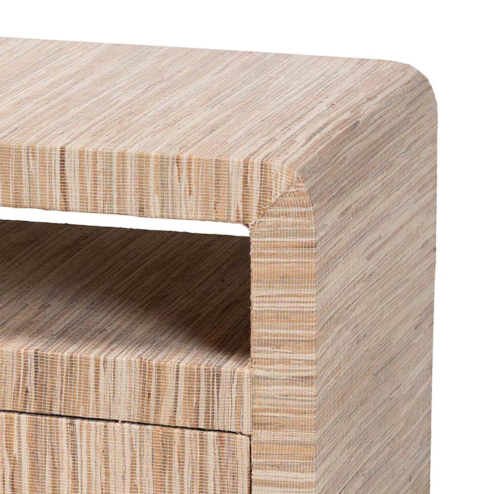 Baxton Studio Hannah 1-Drawer Nightstand in Natural, , large