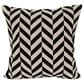 India House Flock Herringbone 20" Square Throw Pillow in Black, , large