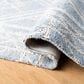 Safavieh Micro-Loop MLP173M 8" x 10" Light Blue and Ivory Area Rug, , large