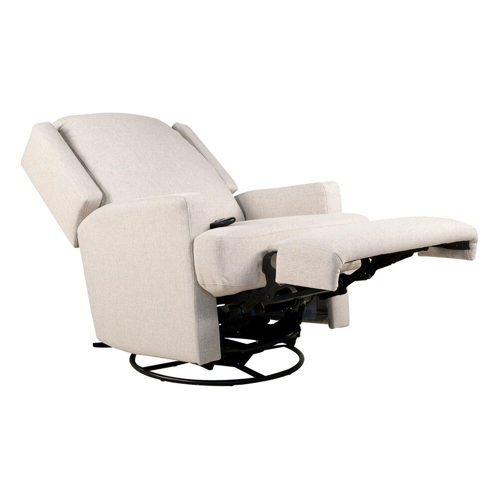 Best Home Furnishings Ainsley Power Swivel Glider Recliner in Tusk