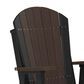 Amish Orchard Adirondack Swivel Glider Chair in Brazilian Walnut and Black, , large