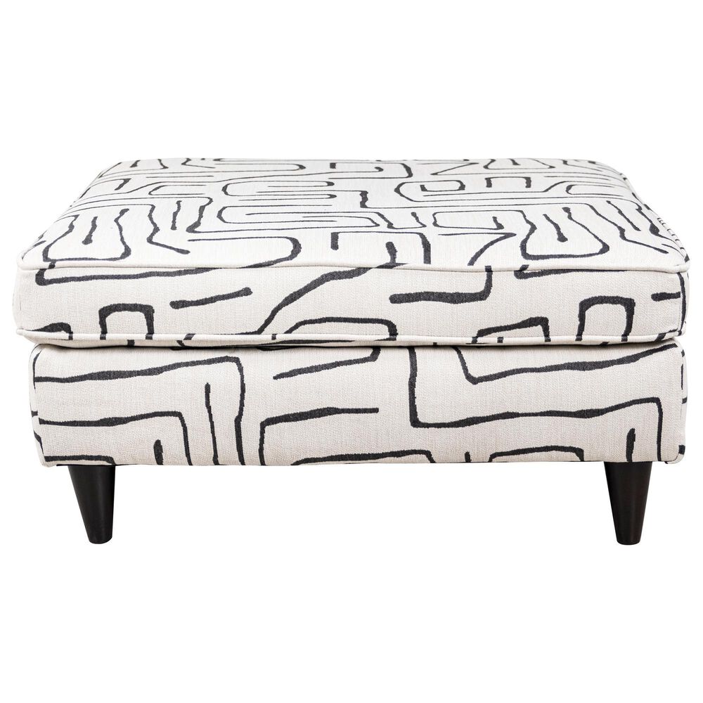 Xenia Cocktail Ottoman in Fossil Ebony, , large