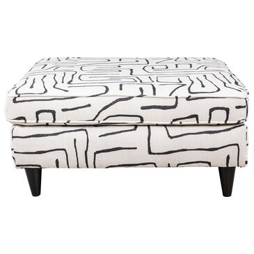 Xenia Cocktail Ottoman in Fossil Ebony, , large