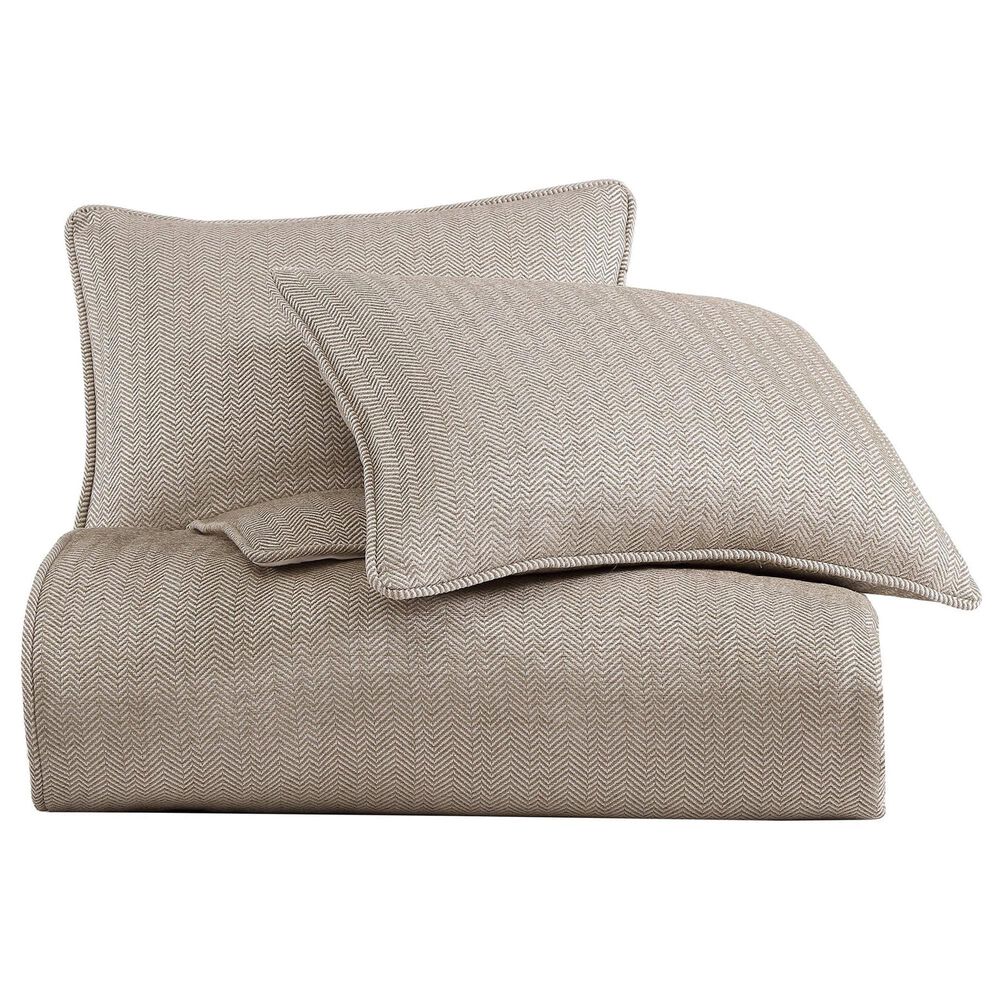 HiEnd Accents Chenille 3-Piece Super King Comforter Set in Light Tan, , large