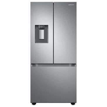 Samsung 22 Cu. Ft. Capacity 3-Door French Door Refrigerator with External Water Dispenser in Fingerprint Resistant Stainless Steel, , large