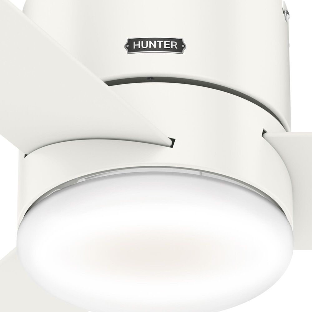 Hunter Minimus Low Profile 44&quot; Ceiling Fan with LED Light in Fresh White, , large