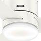 Hunter Minimus Low Profile 44" Ceiling Fan with LED Light in Fresh White, , large
