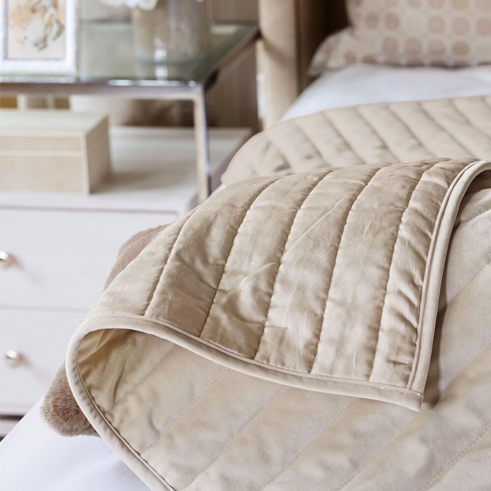 Eastern Accents Adrienne King Channel Quilted Coverlet in Ivory, , large