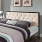 Modway Mia Beige Fabric Upholstered King Platform Bed in Brown, , large