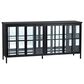 Crestview Collection Hopkins 4-Door Sideboard in Black and Clear, , large