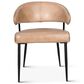 Home Trends & Design Essex Dinning Arm Chair in Top Grain Leather Antique Ivory, , large