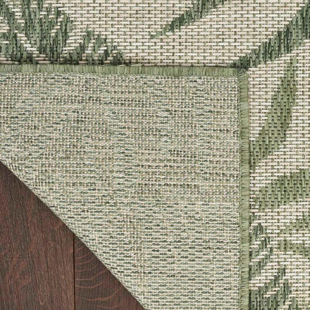 Nourison Garden Oasis GOA02 Ivory and Green 9&#39; x 12&#39; Indoor/Outdoor Area Rug, , large