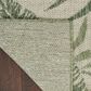Nourison Garden Oasis GOA02 Ivory and Green 9" x 12" Indoor/Outdoor Area Rug, , large