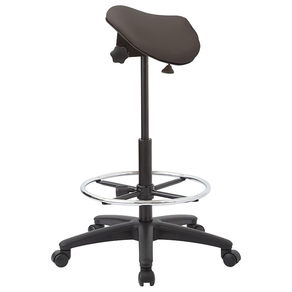 OSP Home Backless Drafting Chair with Foot Ring in Dillon Graphite, , large