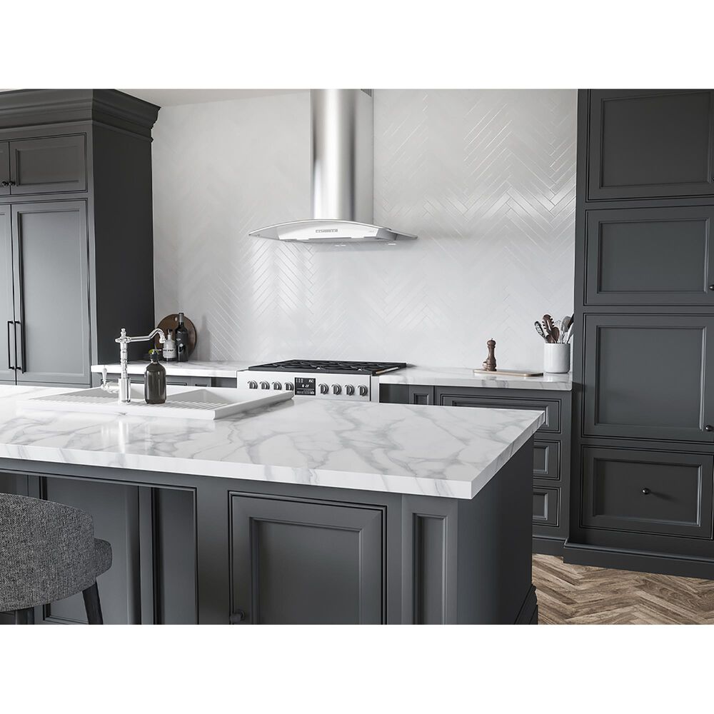 Zephyr Milano 36&quot; Wall Range Hood in Stainless Steel, , large