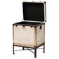 Baxton Studio Laura Lift-Top Trunk End Table in White, , large