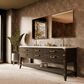 Lexora Home Norwalk 84" Double Bathroom Vanity in Black Oak with White Quartz Top and Rectangular Sinks, , large