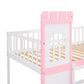Hearth and Haven Twin over Twin Castle Bunk Bed in Pink, , large