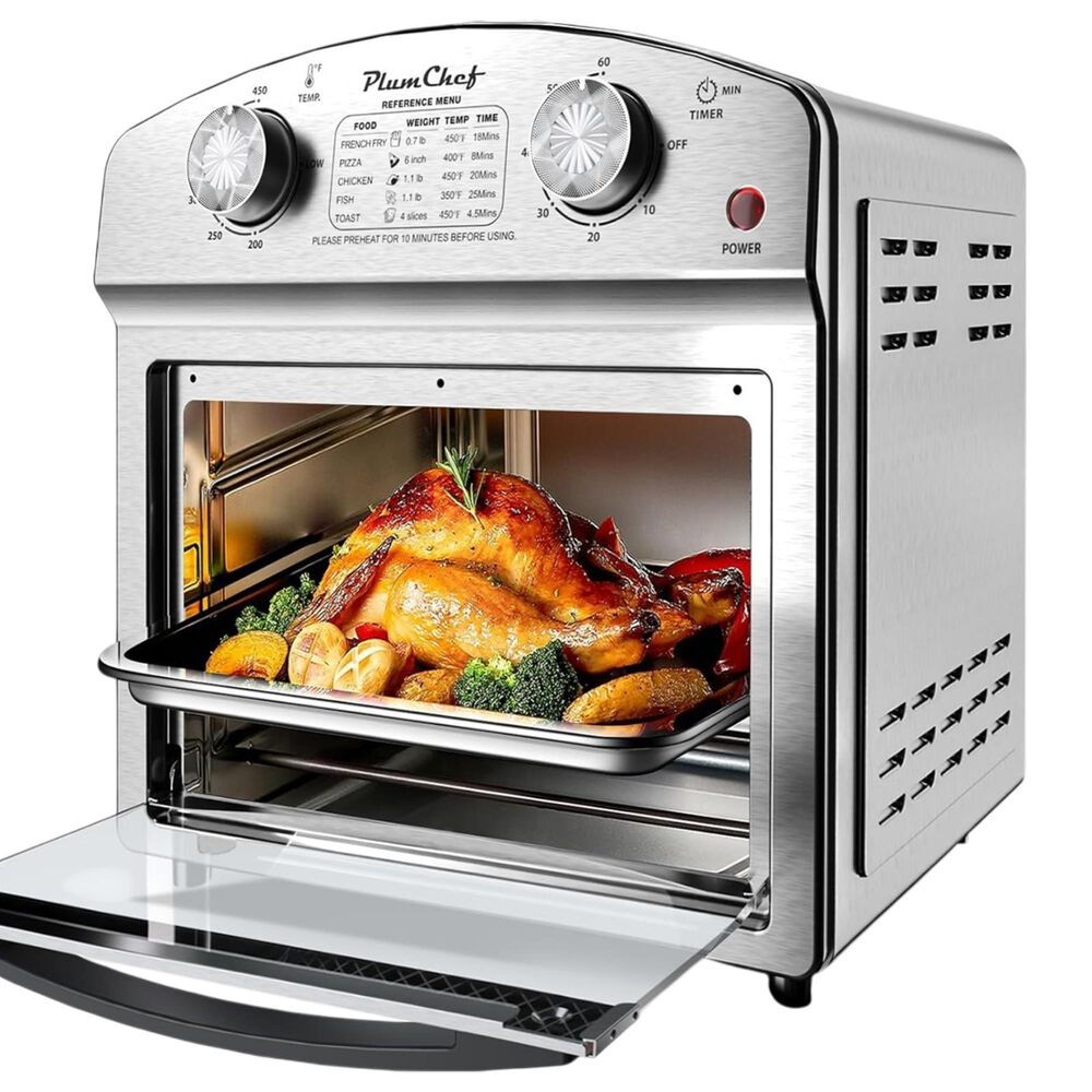 HOMLUX 12.5 Qt 7-In-1 Convection Toaster Oven in Silver, , large