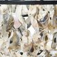 Creative Coop Ostra 29" Oyster Shell Chandelier with Black and Natural Shade, , large