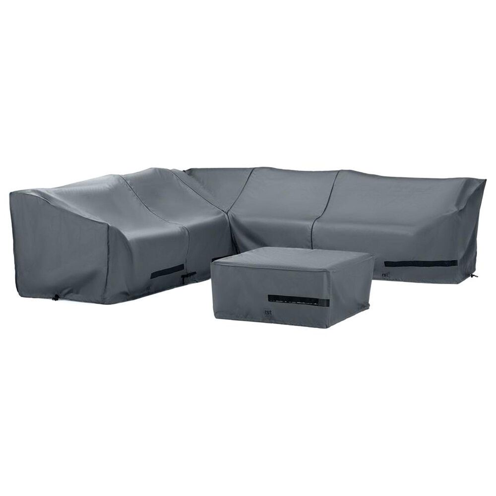 RST Brands Deco 6-Piece Patio Sectional Cover Set in Gray, , large
