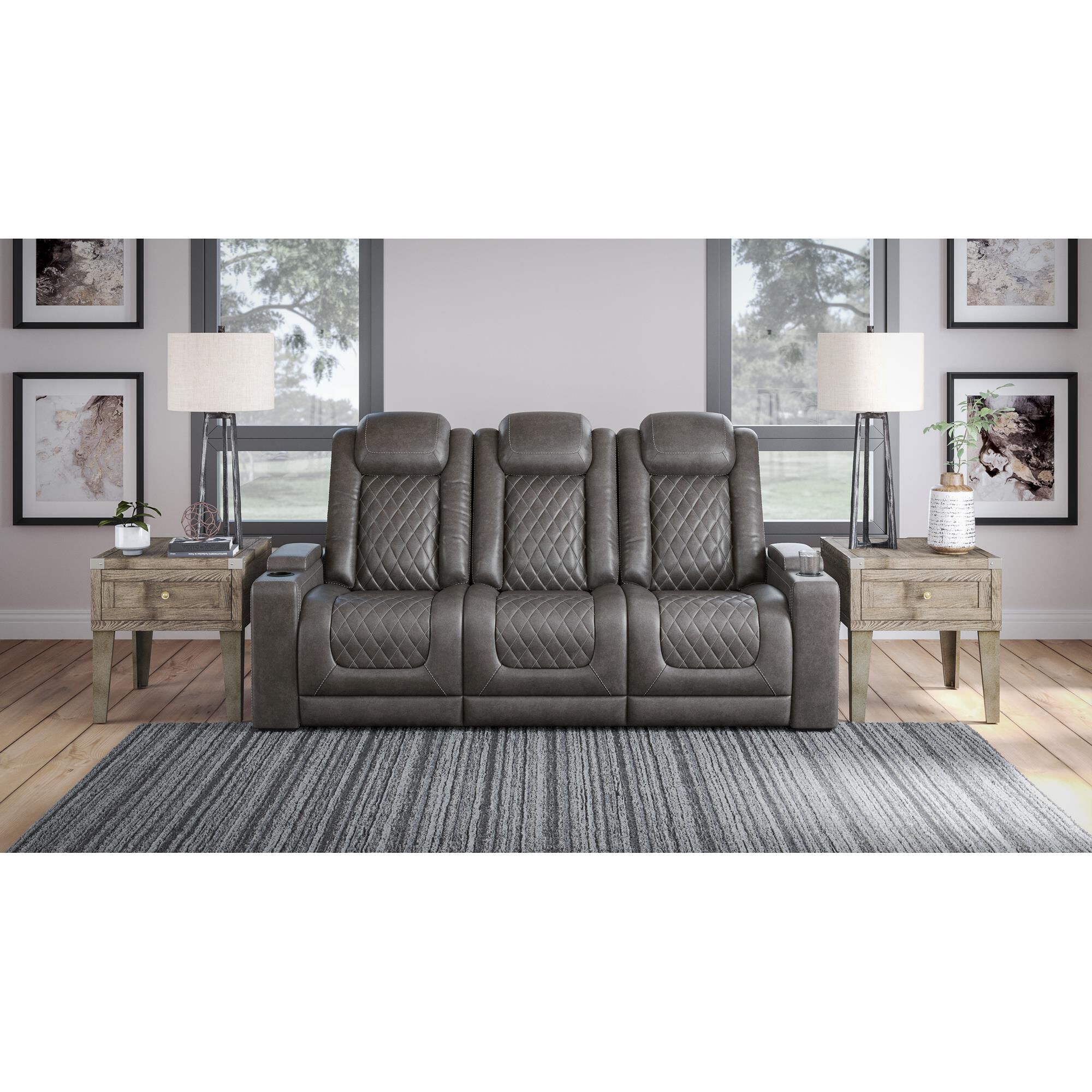 Signature Design by Ashley HyllMont Dual Power Reclining Console