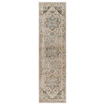 Surya Brunswick 2"7" x 7"3" Dusty Sage, Charcoal, Olive, Light Gray, Taupe, White, Teal and Light Beige Runner, , large