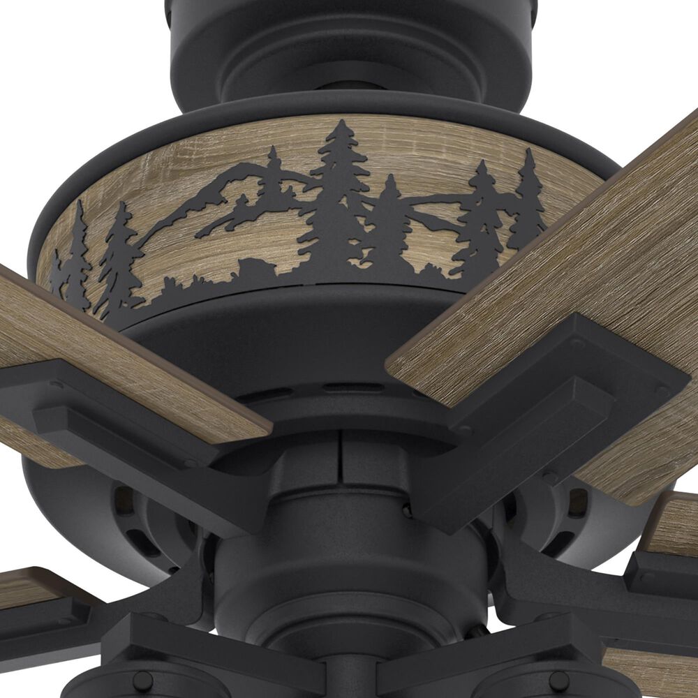 Hunter Mt. Vista 52&quot; Ceiling Fan with LED Lights in Natural Iron, , large