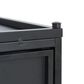 Hearth and Haven Outdoor Metal Tank Holder Side Table with Door in Matte Black, , large